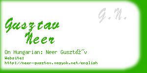 gusztav neer business card